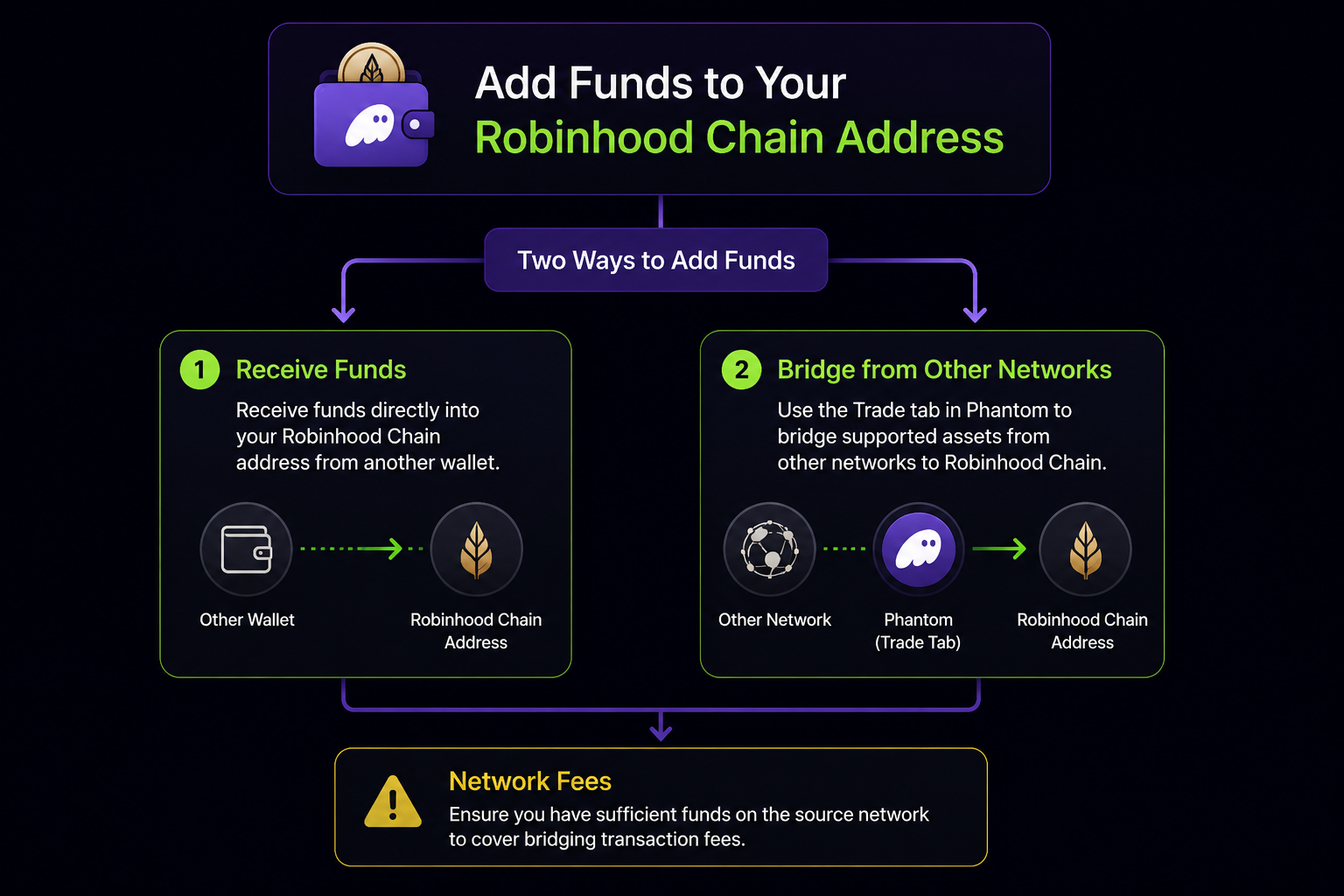 Steps for transferring funds to a Robinhood Chain address in Phantom Wallet